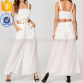 Zip Back Crop Top And Sheer Pants Set Manufacture Wholesale Fashion Women Apparel (TA4028SS)